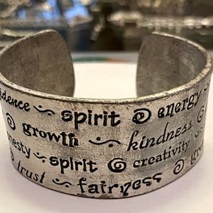 Inspiring cuff bracelet